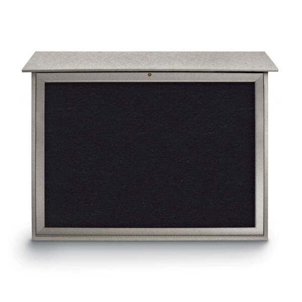 Indoor Enclosed Combo Board, 42"x32", Bronze Frame/Blue & Rubber